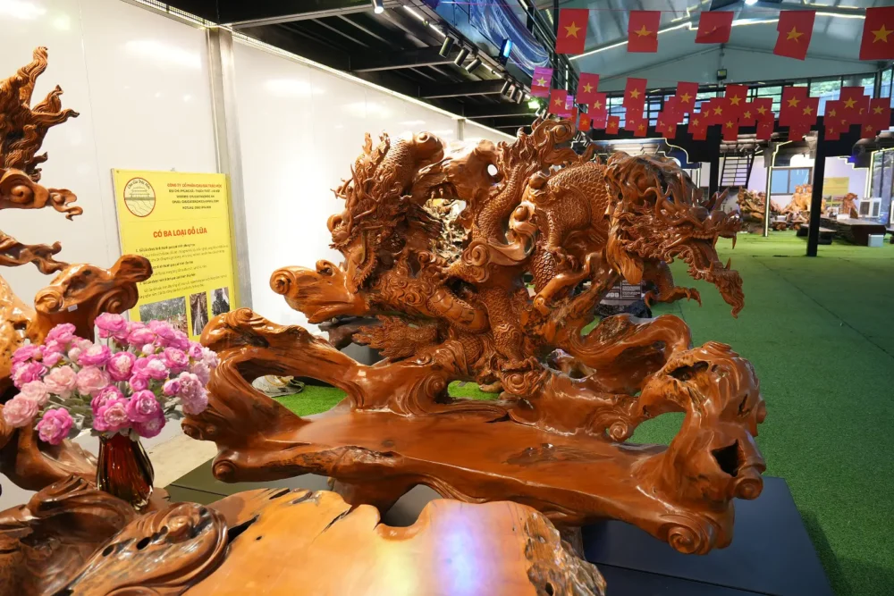 Bộ bàn ghế Ngũ Long (Gỗ Lũa trai vàng) - Hình ảnh 10