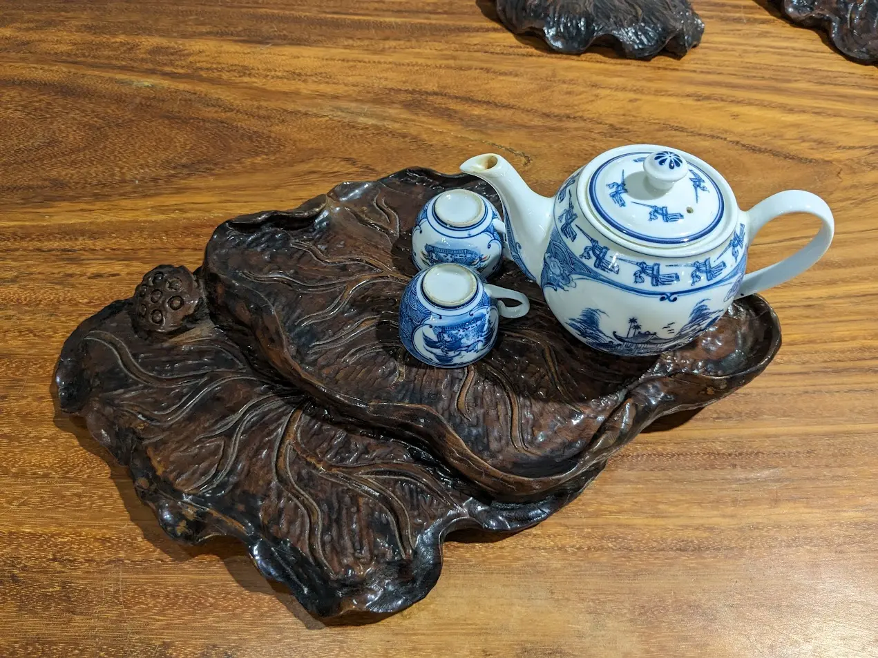 Khay trà gỗ ngọc am